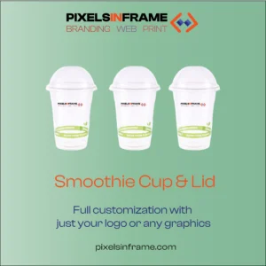 Smoothie Cup & Lid Branding in Midrand | Vinyl or UV Sticker | 350ml & 500ml