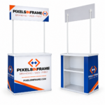 Vinyl promotional counter with full colour branding, Midrand