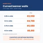Curved Banner Wall Printing in Midrand prices
