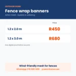 Fence Wrap Banner Printing in Midrand prices
