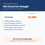 Google Business Profile setup in Midrand for R1,500