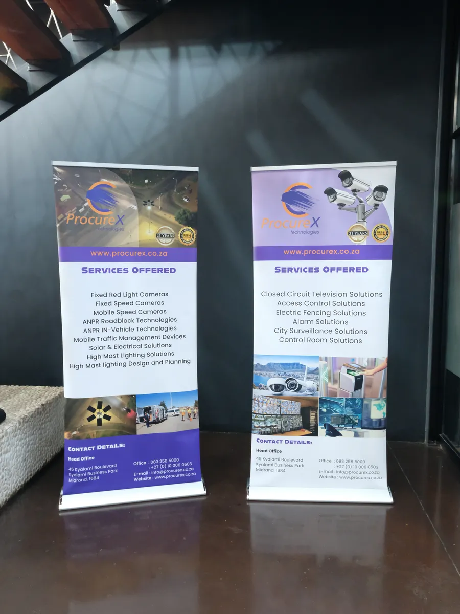 Two pull up banners printed in Midrand