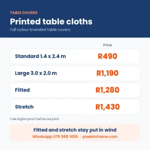 Table Cloth Printing in Midrand prices