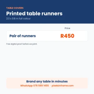 Table Runner Printing in Midrand prices